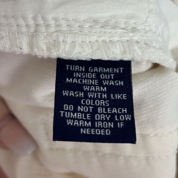 Chaps Stretch Corduroy Pants Ivory Womens 10 Fall Winter Office Casual Workwear - Picture 12 of 12